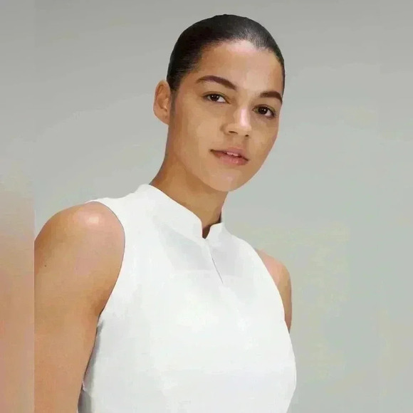 Lululemon Front-Zip Mock-Neck  Tennis Tank Top - Picture 2 of 5